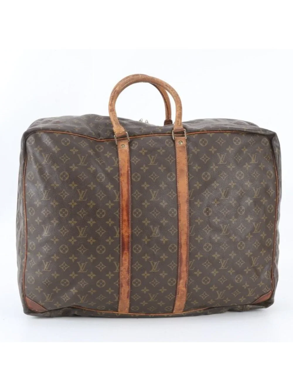 Louis Vuitton Monogram Sirius 60 Leather Boston Bag Tote Carry